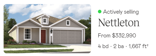 Nettleton - $265,260 - 4bd 2ba 1667sf - 27Feb24